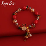 Red Date Bead Bracelet Year of the Rabbit