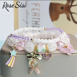 Summer Beach Bracelet for Women - Flower Beads and Star Pendant