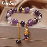 Amethyst Strawberry Crystal Bracelet for Women