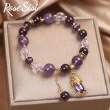 Amethyst Strawberry Crystal Bracelet for Women