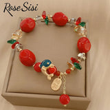 Chinese Zodiac Bracelet Lucky Cat Pendant Red Bracelet Lucky Bag