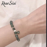 Amethyst Agate Bracelet with Ladybug Pendant for Women