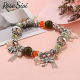 Bohemian Elephant Dragonfly Bracelet for Women