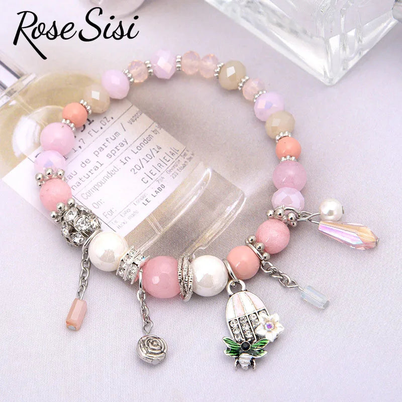 Bohemian Elephant Dragonfly Bracelet for Women