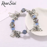 Bohemian Elephant Dragonfly Bracelet for Women