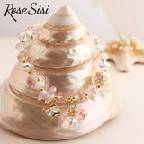 Colorful Crystal Bracelet for Women Square Pendant Jewelry