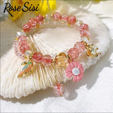 Japanese and Crystal Bracelet for Women Sweet Girlfriend Jewelry