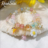 Japanese and Crystal Bracelet for Women Sweet Girlfriend Jewelry