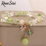 Korea Bracelet Bear Pendant Charm Bracelet Crystal Beads Jewelry