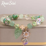 Korea Bracelet Bear Pendant Charm Bracelet Crystal Beads Jewelry