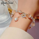 Korean Crystal Cat Eye Bracelet for Women