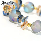 Vintage Agate Crystal Bracelet for Woman Beaded Jewelry