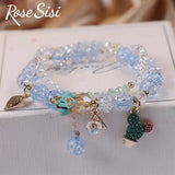 Freshwater Shell Fish Tail Crystal Bracelet for Women