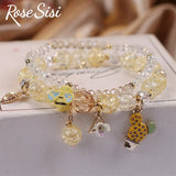 Freshwater Shell Fish Tail Crystal Bracelet for Women
