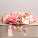 Crystal Bead Bracelet for Women - Girl Pendant Jewelry