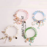 Crystal Bead Bracelet for Women - Girl Pendant Jewelry