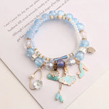 Crystal Bead Bracelet for Women - Girl Pendant Jewelry