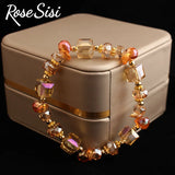 Korean Style Magic Crystal Bracelet for Women Beaded Elastic Jewelry Present