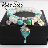 Opal Pendant 2-Piece Bracelets for Women