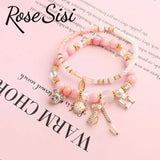 Opal Pendant 2-Piece Bracelets for Women