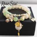 Opal Pendant 2-Piece Bracelets for Women