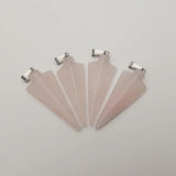 Roses Quartz Arrow Stone Pendant for Jewelry Making