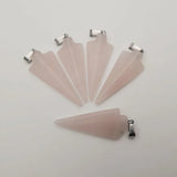 Roses Quartz Arrow Stone Pendant for Jewelry Making