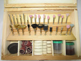 Rotary Grinding Tool Set with Wooden Case