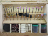 Rotary Grinding Tool Jewelry Polishing Set with Wooden Case