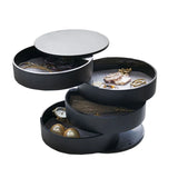 360 Rotatable Jewelry Storage Box Creative Plastic Earrings Ring Multi-Function