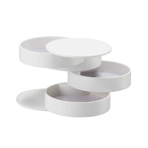 360 Rotatable Jewelry Storage Box Creative Plastic Earrings Ring Multi-Function