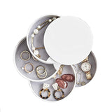 360 Rotatable Jewelry Storage Box Creative Plastic Earrings Ring Multi-Function