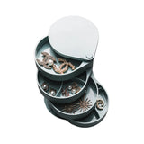 360 Rotatable Jewelry Storage Box Creative Plastic Earrings Ring Multi-Function