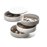 360 Rotatable Jewelry Storage Box Creative Plastic Earrings Ring Multi-Function