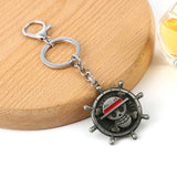 One Piece Skeleton Luffy Pirate Skull Keychain Metal Pendant Keyring