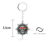 One Piece Skeleton Luffy Pirate Skull Keychain Metal Pendant Keyring