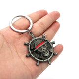 One Piece Skeleton Luffy Pirate Skull Keychain Metal Pendant Keyring