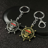 One Piece Skeleton Luffy Pirate Skull Keychain Metal Pendant Keyring
