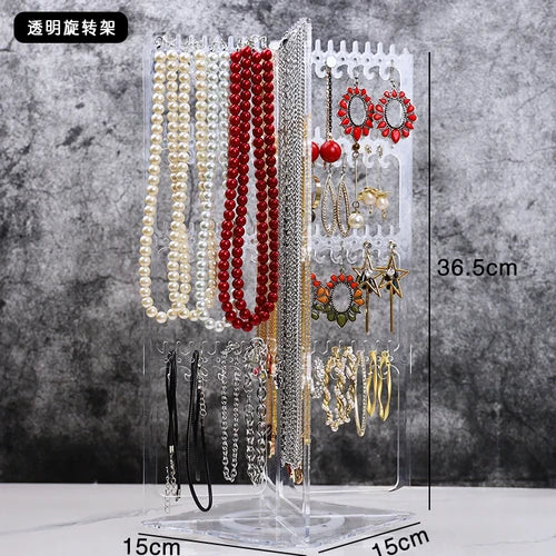 Acrylic Jewelry Organizer Stand Large Capacity Necklace Display
