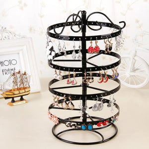Rotating Earring Display Jewelry Rack Organizer Hard Display Stand