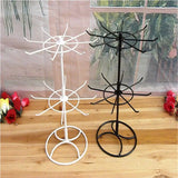 2-Tier Rotating Iron Stand Rack Jewelry Toy Display