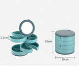 Rotating Jewelry Box Multi-layer Storage Box with Mirror