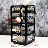 Rotating Jewelry Boxes Organizer Hanging Display Stand Plastic Jewelry Box