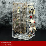 Rotating Jewelry Boxes Organizer Hanging Display Stand Plastic Jewelry Box