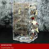 Rotating Jewelry Boxes Organizer Hanging Display Stand Plastic Jewelry Box