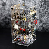 Rotating Jewelry Boxes Organizer Hanging Display Stand Plastic Jewelry Box