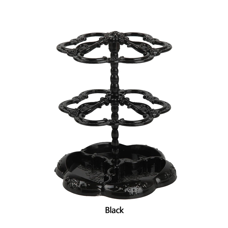 Rotating Jewelry Organizer Plastic Display Stand Clear