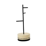 Rotating Jewelry Stand Organizer with Tray Necklace Hanger