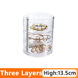 Rotating Jewelry Storage Box Makeup Storage Rack Organizer