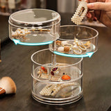 Rotating Jewelry Storage Box Makeup Storage Rack Organizer